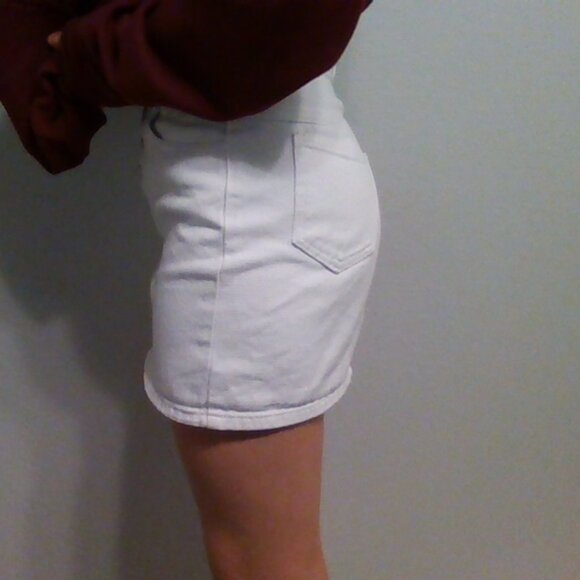 White Jean Skirt - Picture 2 of 5